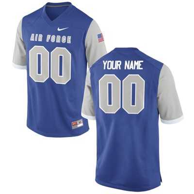 Mens Air Force Falcons Customized Replica Football Jersey - 2015 Royal Blue->customized ncaa jersey->Custom Jersey